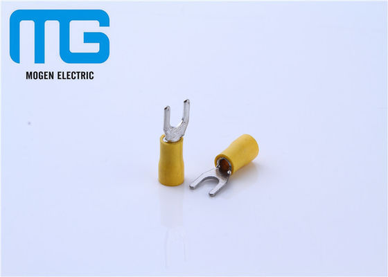 चीन एसवी 5.5 तांबा विद्युत इन्सुलेटेड स्पेड इन्सुलेट वायर टर्मिनल टिन चढ़ाया टीयू-जेटीके पीले रंग पीवीसी आपूर्तिकर्ता
