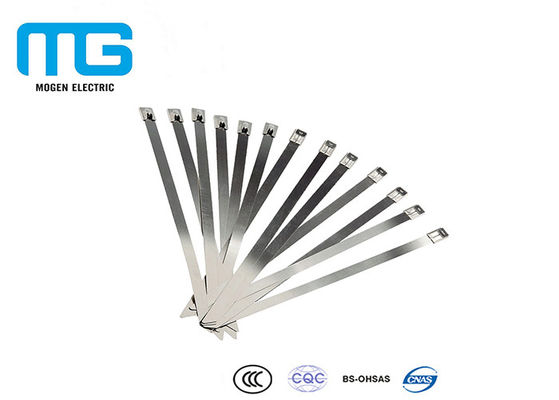 चीन Ball Lock Stainless Steel Cable Ties Cable Accessories 100mm - 1400mm Length आपूर्तिकर्ता